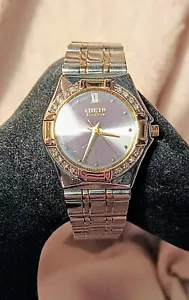 CITIZEN Eco-Drive E030-H26647 Women's Solar Watch Bezel with 16 Diamonds - Picture 1 of 7