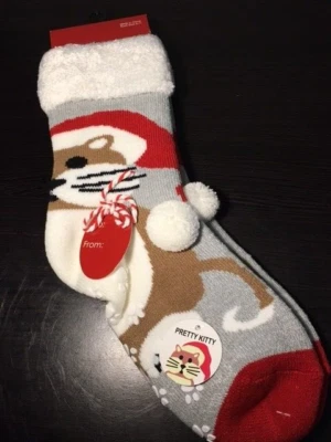 Calcetines antideslizantes New Directions Lodge * Talla única 9-11 * NUEVOS * Pretty Kitty Foto 1 de 4