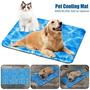 Pet Dog Cooling Mat Pressure Activated Gel Self-Cooling Bed Summer Sleeping Pad - Picture 1 of 16