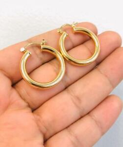 Hoop Earrings 1.2"x1.06" / 14K Gold Filled Hoop Earrings / Arracadas Para Mujer 