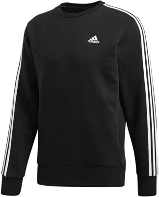 New Adidas Men's Crew Sweater Black Sweatshirts - Image 1 of 4