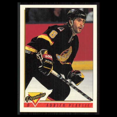 Adrien Plavsic #201 1993 Topps Premier Vancouver Canucks Hockey Card NHL NM - Image 1 of 3