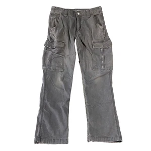 Carhartt Rugged Flex Rigby Cargo Pant Gray Sz 30x30 Work Pants Distressed Look - Picture 1 of 13