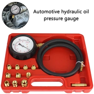 Pressure Gauge 12Pcs Automotive Hydraulic Oil Pressure Gauge Oil Pressure Gauge - Foto 1 di 16