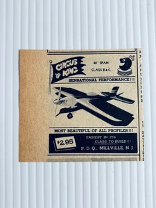 Anuncio impreso vintage 1954 Circus King modelo avión juguete 3x3 - Imagen 1 de 3