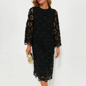 TUCKERNUCK Noir Eyelet Hutton Dress Black Size Medium NWT - Picture 1 of 8