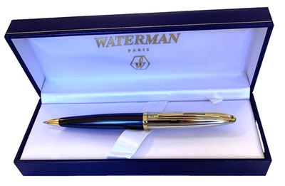 Bolígrafo Waterman Carene Deluxe Negro Plata Oro 23k Clip Nuevo en Caja/Nuevo en Caja #21200-W Foto 1 de 4