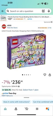 LEGO Friends: Heartlake Shopping Mall (41450) Set is discontinued and rare! - Image 1 of 4