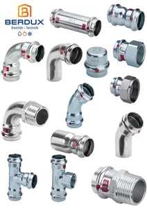 Viega Prestabo Pressfitting 15, 18, 22, 28, 35mm C-Stahl Verzinkt, BESTER PREIS - Bild 1 von 38