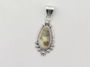 Native American Navajo Handmade Pendant Sterling Silver & Palomino Variscite - Picture 1 of 7
