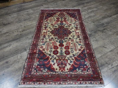 Alfombra geométrica turca vintage, alfombra de pueblo de Anatolia vintage de granja 3,2x6 Foto 1 de 4