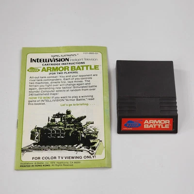 Armor Battle (Intellivision, 1979) W/ Manual Tested Game Tank Combat Fun Vintage - Image 1 of 4