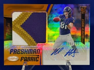 HAYDEN HURST 🔥/299 PW RPA🔥 2018 Certified Freshman Fabric (RC) #220 Ravens - Picture 1 of 3