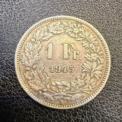 1945 Switzerland 1 Franc Silver Foreign Coin Z84 - Image 1 of 2