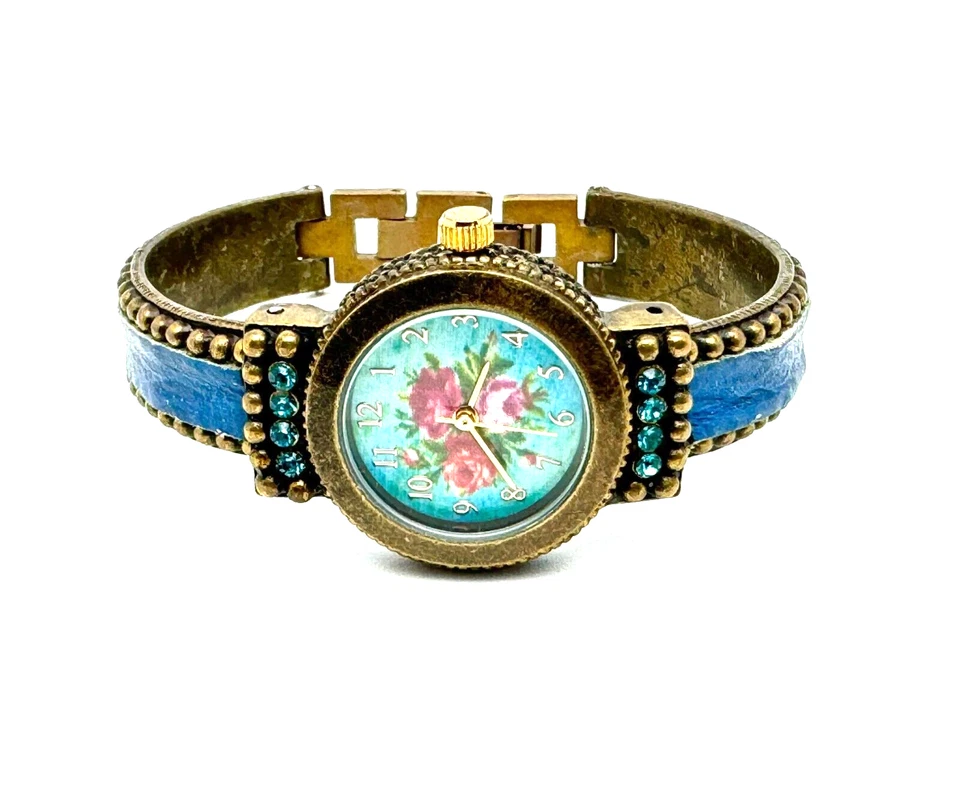 Reloj de Michal Negrin correa de metal con cristales azules #1221# Foto 1 de 4