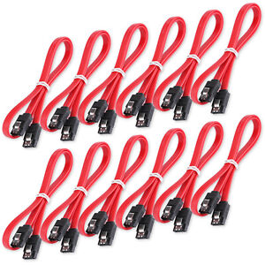 12 Pack 18inch Anti-Interference Stable SATA III 6Gbps Flat Cable for DVD Drives