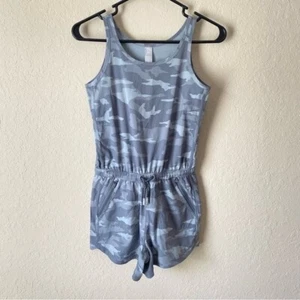 Athleta Girl | Girl's On The Go Romper Size Large 12 Camo Gray - Picture 1 of 5