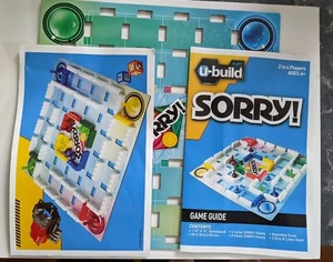2010 U-Build Sorry Game Replacement Parts, Board, Guide and Instructions Only - Picture 1 of 5