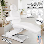 White Electric Aesthetic Chair Medical Facial Bed Massage Table Beauty w/Remotes