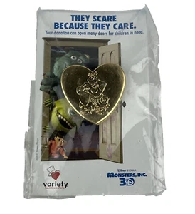 RARO Disney PIXAR MONSTERS, INC. Pin en forma de corazón para variedad caridad infantil - Imagen 1 de 3