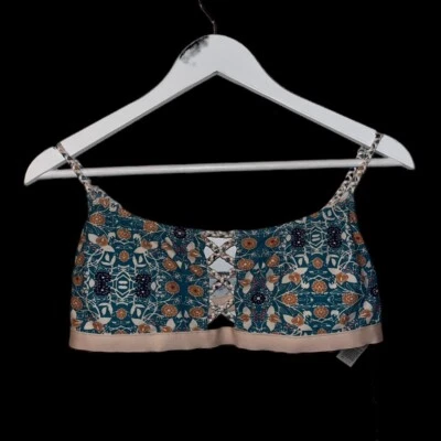 Top de bikini oxidado para mujer nuevo con etiquetas acolchado extraíble talla AUS14 estampado azteca Foto 1 de 3