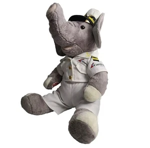 BAB Build A Bear ELEPHANT Gray White Plush Stuffed Animal Carnival Cruise Outfit - Picture 1 of 7