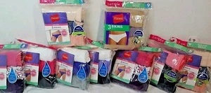Hanes Bikinis Damas Elección TALLA Nuevo Patrón Aleatorio y Selección de Color Paquete de 3 - Imagen 1 de 7
