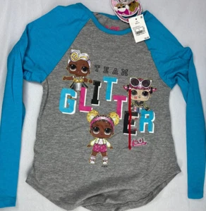 Girls' L.O.L. Surprise! Team Glitter Gray Long Sleeve Shirt - Extra Small (4/5) - Picture 1 of 4
