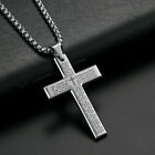 Women Men 925 Silver Catholic Crucifix Jesus Cross Pendant Necklace Jewelry Gift