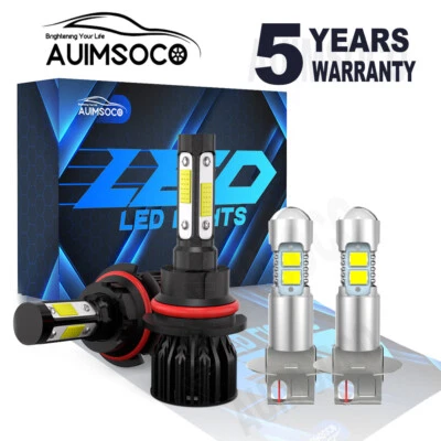 For Dodge Dakota LE Standard Cab Pickup 1990-1996 LED Headlight Fog Light Bulbs - Image 1 of 4