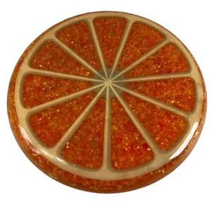 Vintage Orange Slice Trivet Wondermold Lucite With Crushed Glass 6.5” - Picture 1 of 21