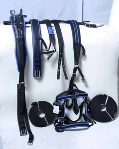 SET IMBRACATURA CARRELLO GUIDA TESSUTO IN NYLON DIMENSIONI COMPLETE PER CAVALLO SINGOLO ALTA QUALITÀ - Foto 1 di 38