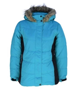 New Snow Country Outerwear Girls 3241J Aspens Ski Jacket 7 8 10 12 14 16 Teal - Picture 1 of 5