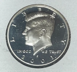 Medio dólar de plata Kennedy 2001-S ~ gema a prueba de camafeo ~hermosa moneda~ - Imagen 1 de 2