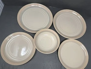 Noritake Stoneware Sunset Mesa Taupe 2 Dinner & 2 Salad Plates 1 Cereal Bowl - Picture 1 of 8