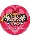 POWDERPUFF GIRL Cake Toppers Edible Wafer Paper 19cm &amp; 12 Cupcake Toppers