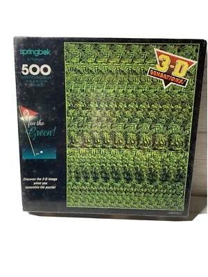 Go For The Green 3D 500 Piece Jigsaw Puzzle 1994 NIB SEALED Springbok HALLMARK - Image 1 of 4