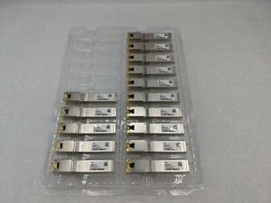 BOX OF 20 Cisco SFP-GE-T compatible 1000BASETX SFP-T 10/100/1000 Copper RJ45 NEW - Afbeelding 1 van 8