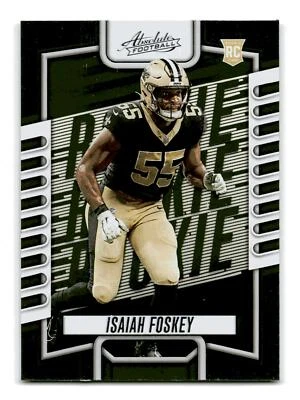 Isaiah Foskey RC Rookie 2023 Panini Absolute #166 New Orleans Saints Mint - Image 1 of 2