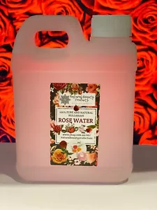1L BULK Certified Organic 100% Pure Bulgarian Hydrosol Rosewater Rose Water - Picture 1 of 5