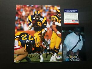 Eric Dickerson Hot! signed autographed Rams HOF 8x10 photo PSA/DNA coa