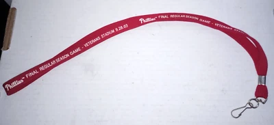 Philadelphia Phillies - 2003 Veterans Stadium Final Regular Season Game Lanyard - Image 1 of 4