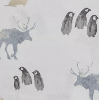 NUEVO JUEGO COMPLETO DE SÁBANAS DE FRANELA JUEGO DE SÁBANAS AJUSTABLES CUDDLDUDS CIERVO ALCE PINGÜINO IMPRESIÓN Foto 1 de 4