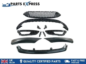 FORD FOCUS 2015-2018 ZETEC S / ST LINE FRONT BUMPER CONVERSION GRILLS + SPLITTER - Picture 1 of 13