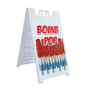 A-frame Sidewalk Bomb Pop 24" x 36" Double Sided A-Frame Sidewalk Sign - Picture 1 of 10