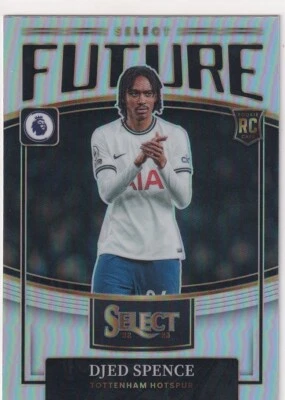 2022-23 SELECT PRIZMS SILVER RC DJED SPENCE TOTTENHAM PRIZM PREMIER SOCCER J769 - Image 1 of 2
