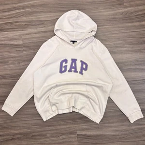 Y2K / Vintage GAP Logo Hoodie weiß lila bestickt Spruch Gr. XXL 2000er - Bild 1 von 18