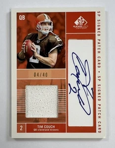 2003 Upper Deck SP #PCA-TC Tim Couch  Signed Patch Card Auto AR136 - Picture 1 of 2
