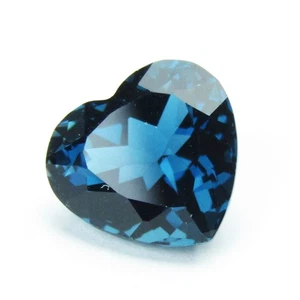 Fabulosa colección de piedras preciosas de topacio azul Londres natural en forma de corazón de 4,12 quilates - Imagen 1 de 6