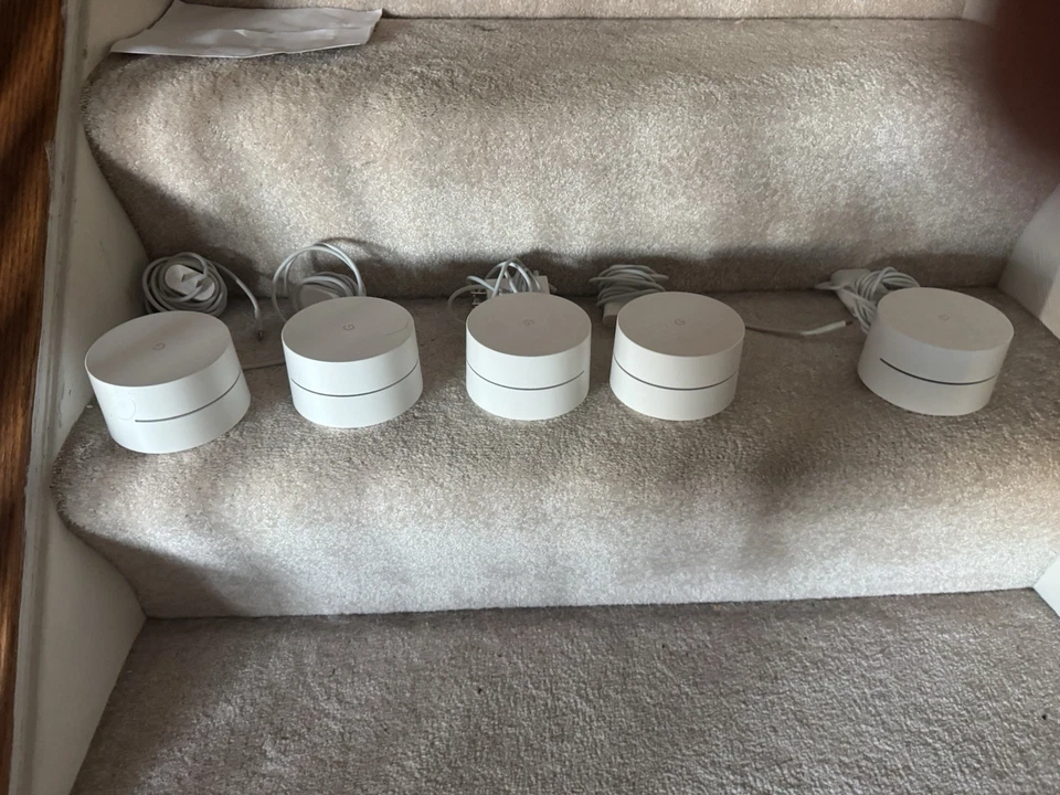 GOOGLE MESH WIFI SYSTEM 5 PACK Router Whole Home Coverage Extender WORKS - Image 1 of 1
